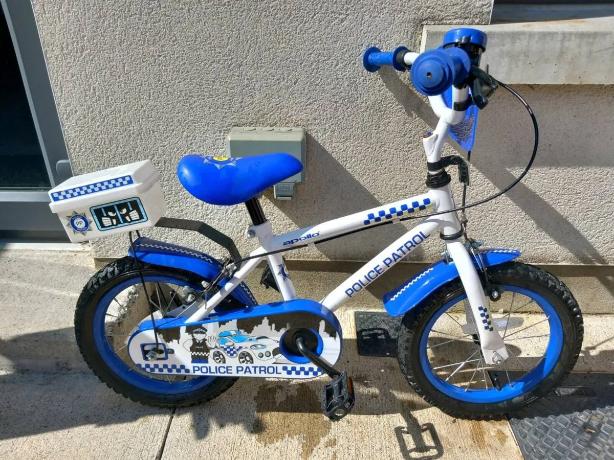 Kids police patrol bike size 14 inch wheels - Image 1