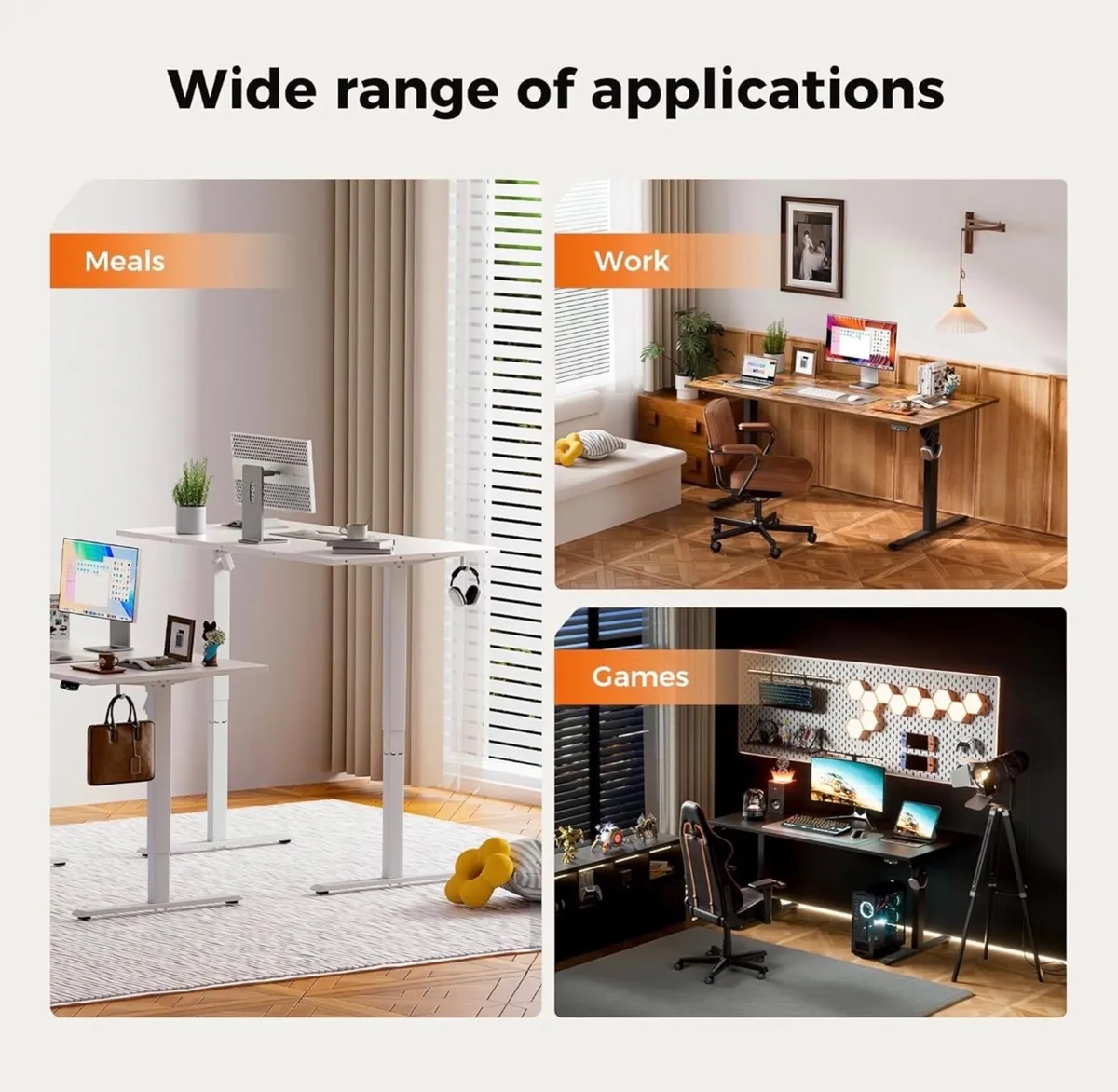 Height-Adjustable Electric Desk, 140x80 cm Sit-Sta - Image 2