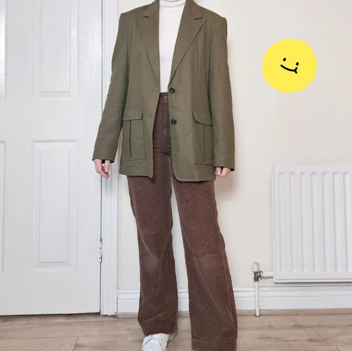Zara Green Khaki Blazer Size XS/S - Image 2