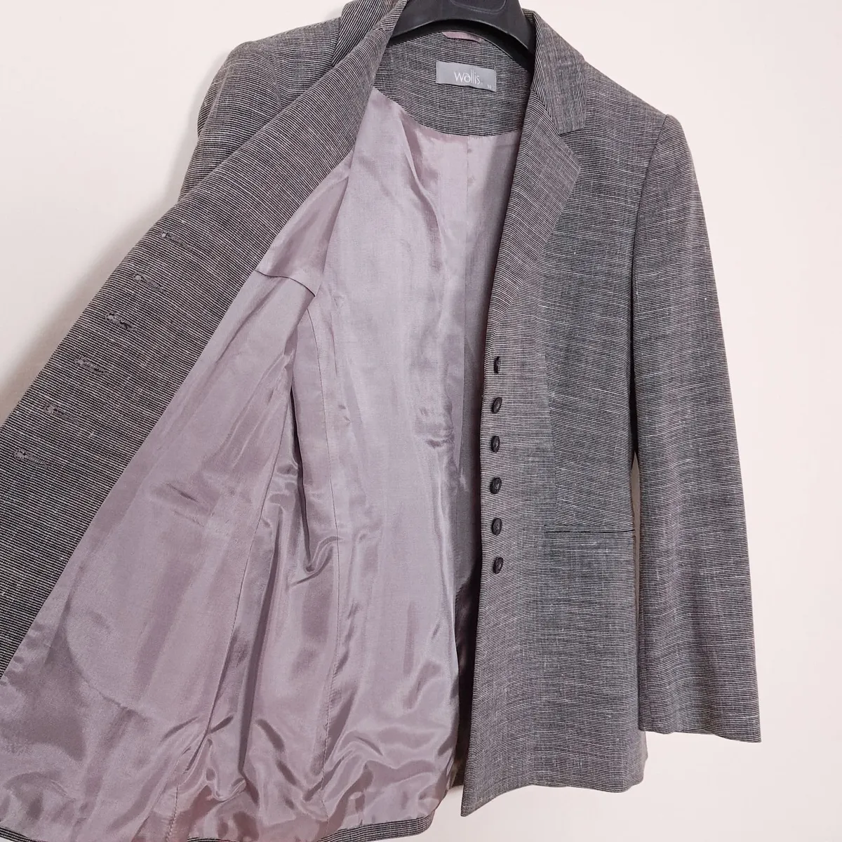Wallis Grey Linen Blend Jacket Blazer 10UK/38EU - Image 4