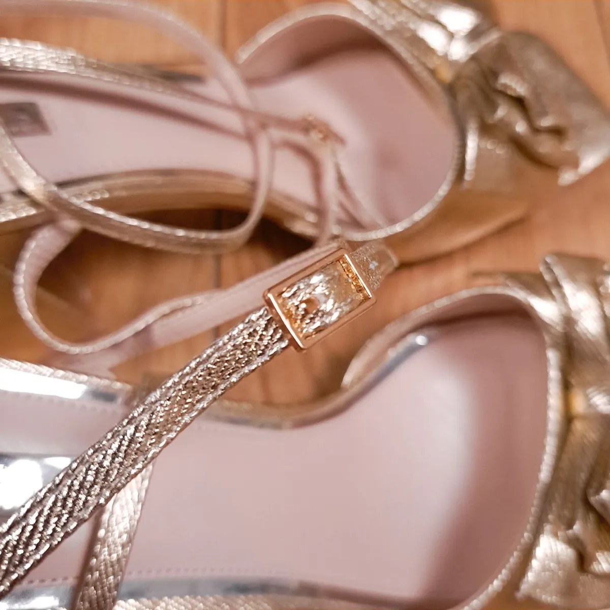 Be Mine Gold Metallic Heels Sandals 8UK/42EU/26.5 - Image 4