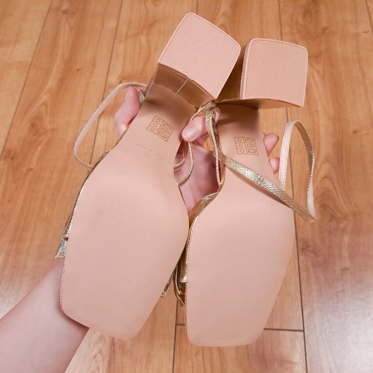 Be Mine Gold Metallic Heels Sandals 8UK/42EU/26.5 - Image 2