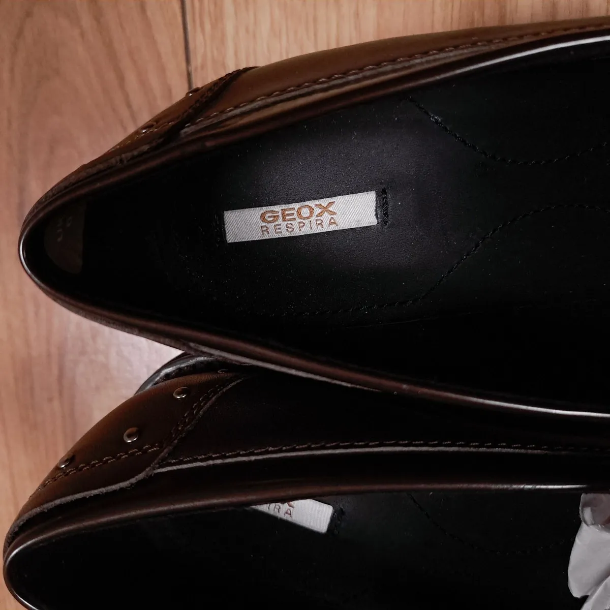 Geox Dark Brown Respira Leather Loafers 6UK/39EU - Image 3