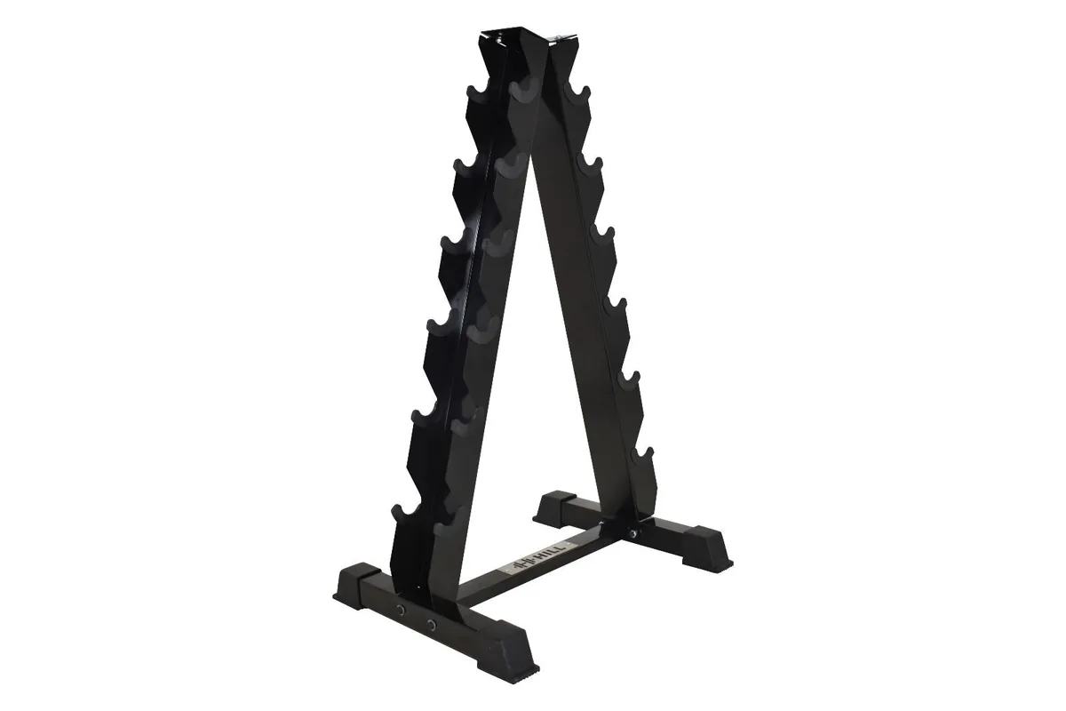Hill Icon Rubber Hex Dumbbell Set 2.5kg - 15kg Gym - Image 3