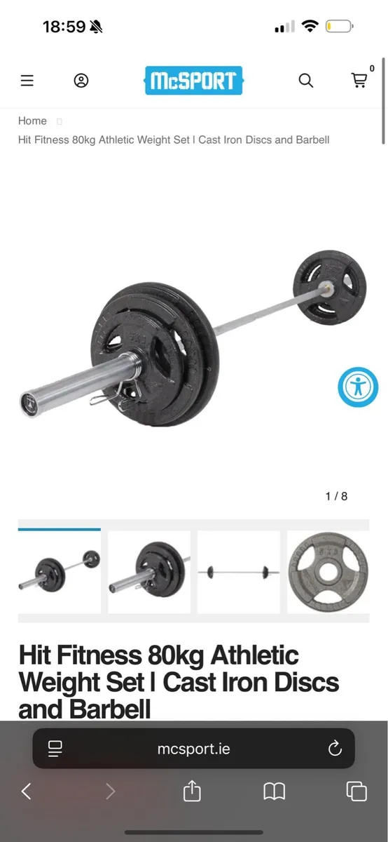 90kg plates and barbell - Image 3