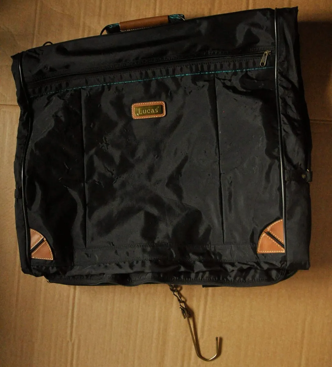LUCAS Garment Bag, black canvas - Image 1