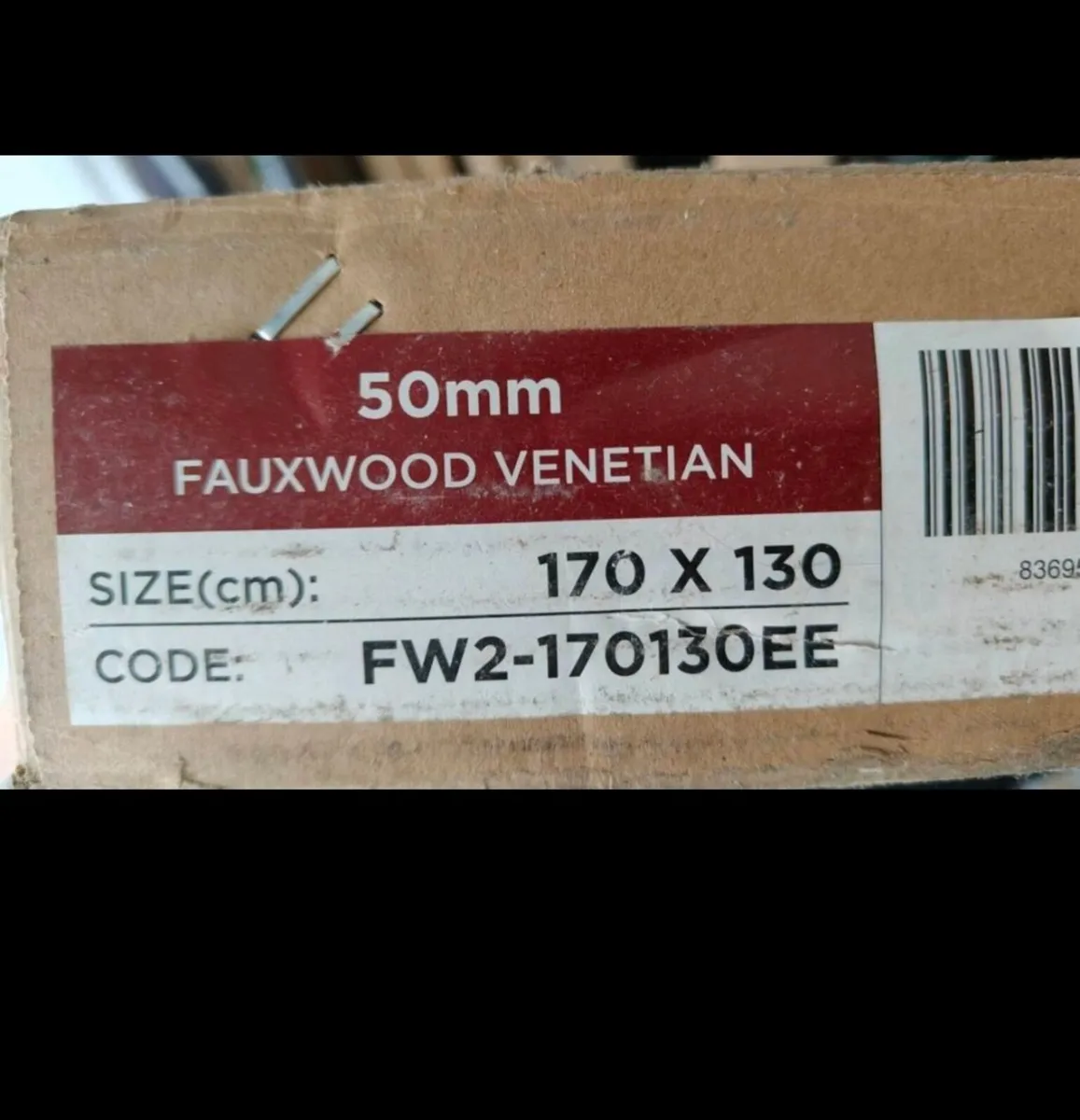 Fauxwood blinds embossed bright white - Image 1