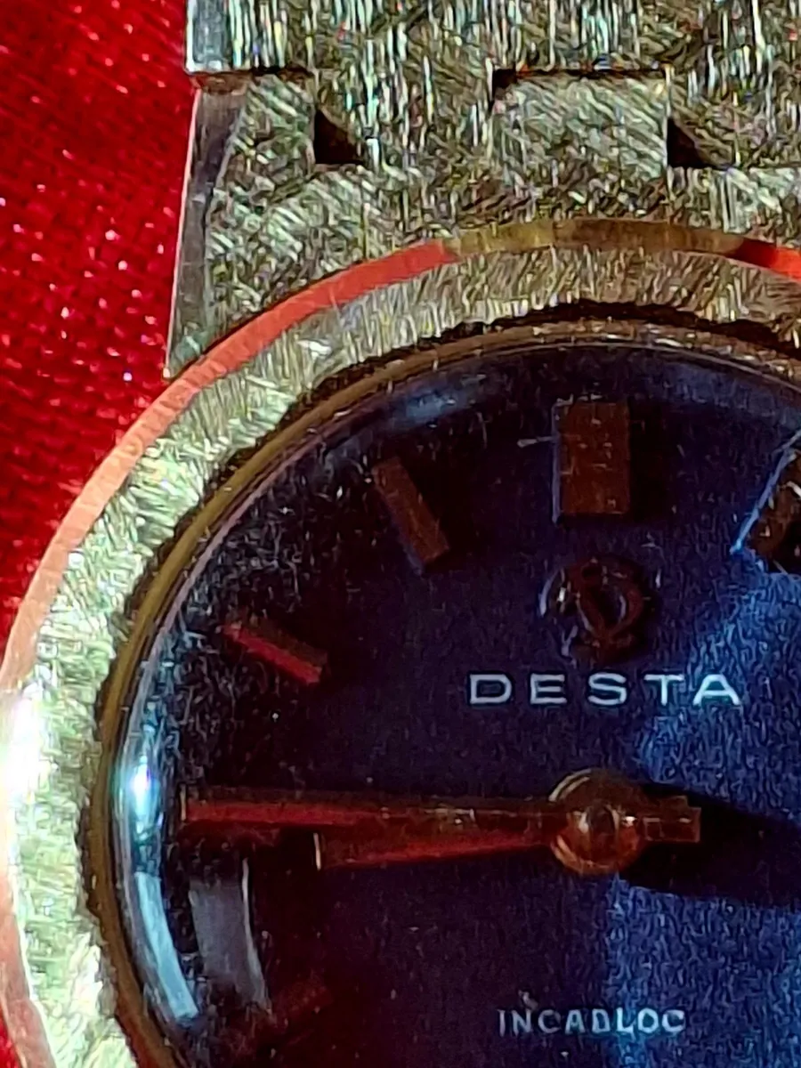 Vintage Desta Midnight Navy & Gold watch... - Image 3