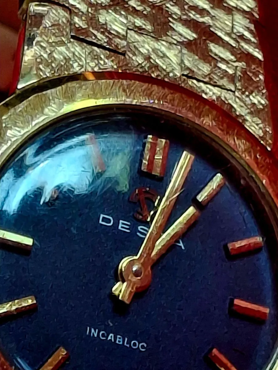 Vintage Desta Midnight Navy & Gold watch... - Image 1