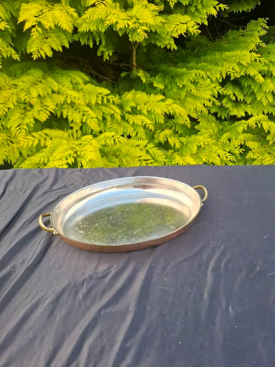 Copper 20cm by 30cm oven plate postage possible - Image 1