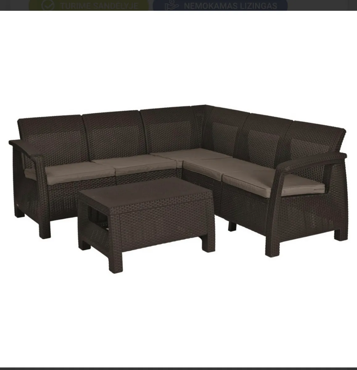 Garden furniture set L shaped - Image 2