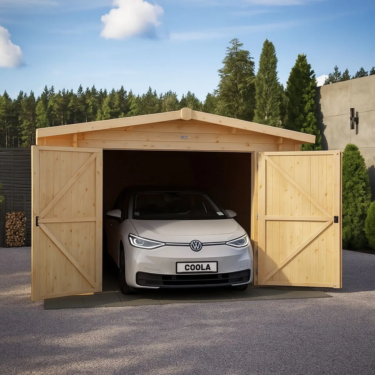 Coola 44mm 20x12 Log Cabin Car Garage  Workshops - Image 2