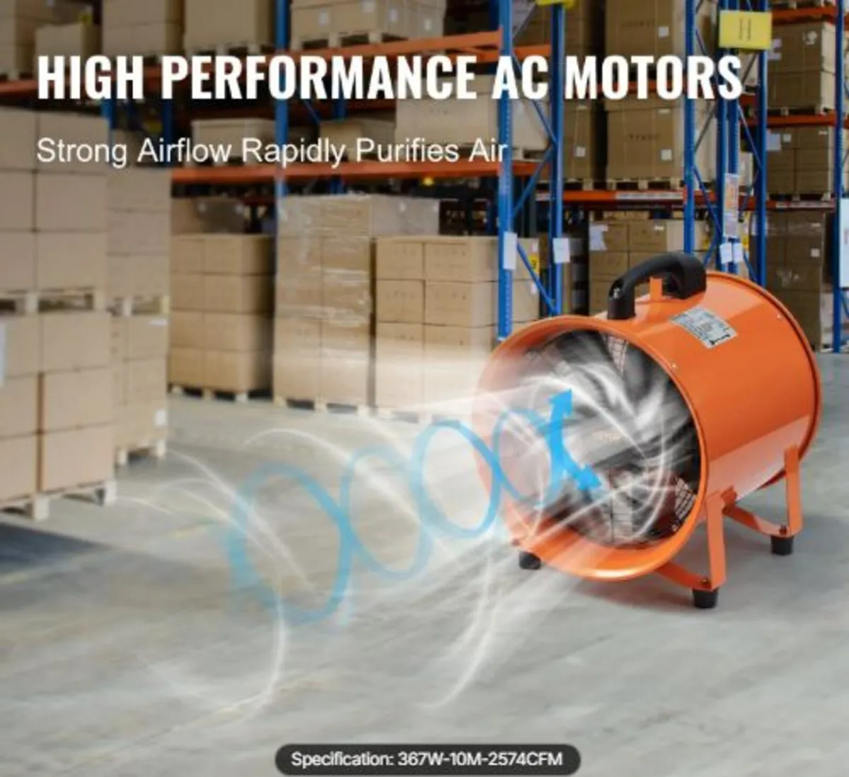 Portable Ventilator, 304.8mm Heavy Duty Cylinder - Image 2