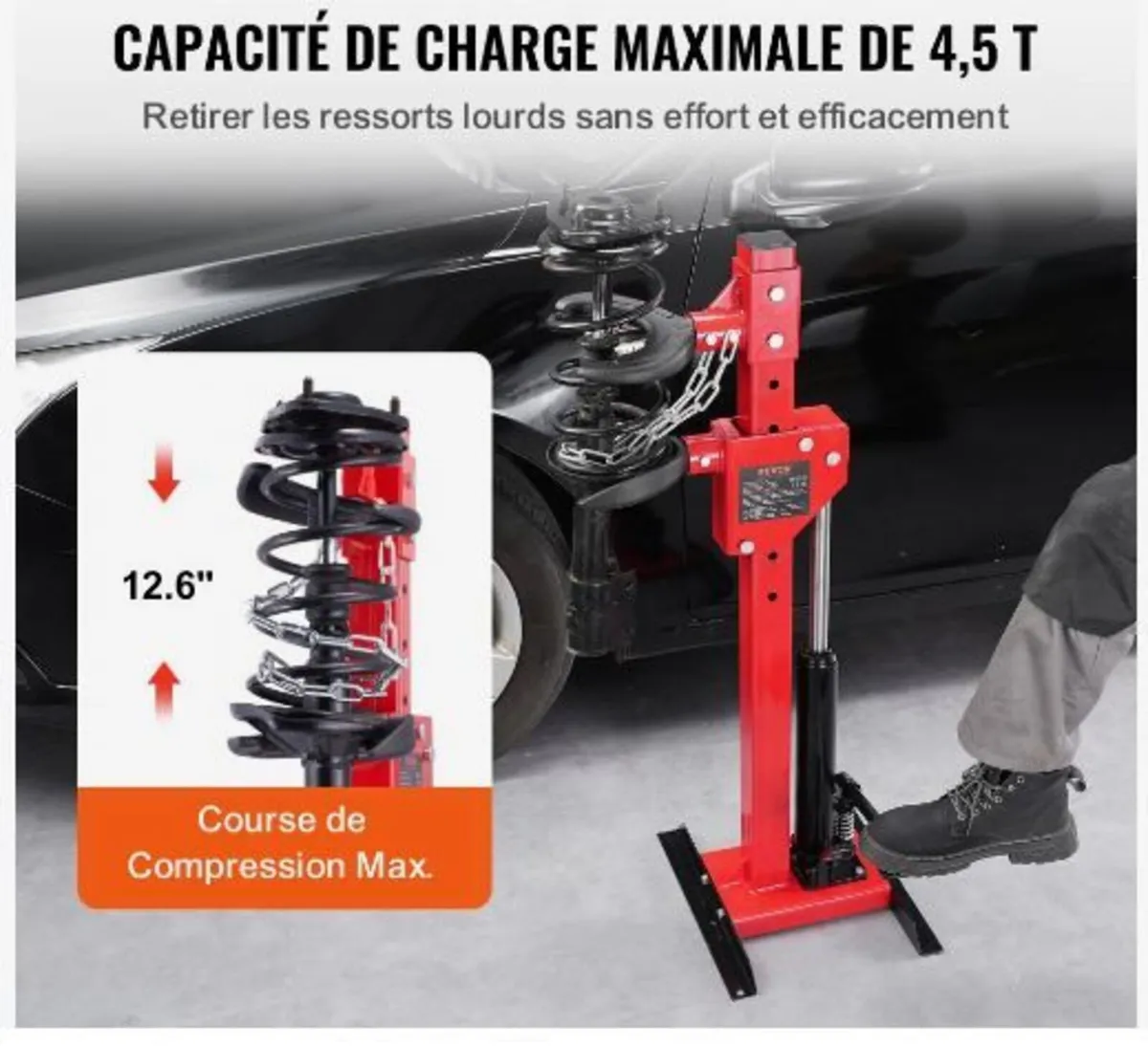 Strut Spring Compressor, 4.5 Ton - Image 2