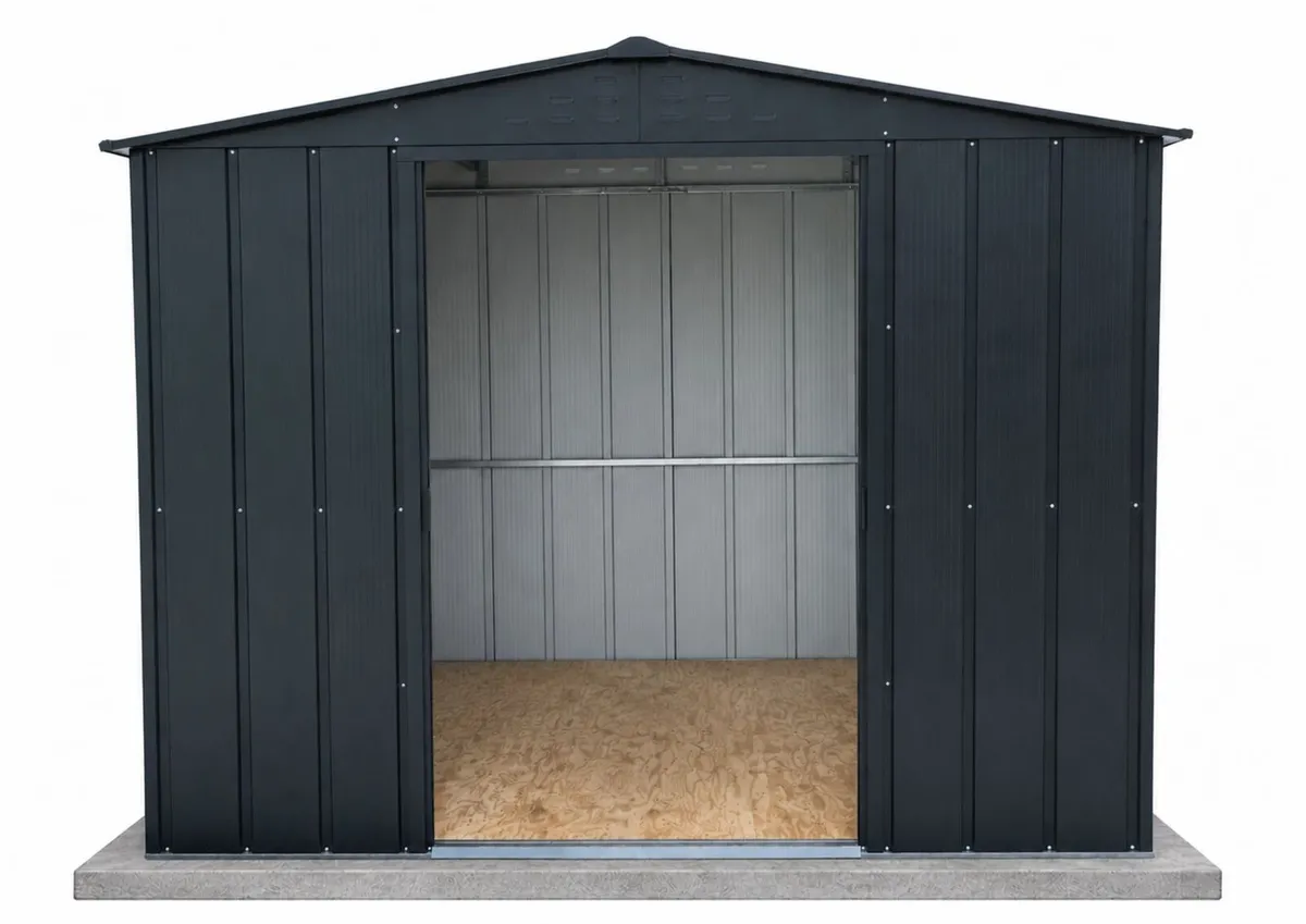 8×6 TOP Titan Steel Garden Shed – Grey - Image 4