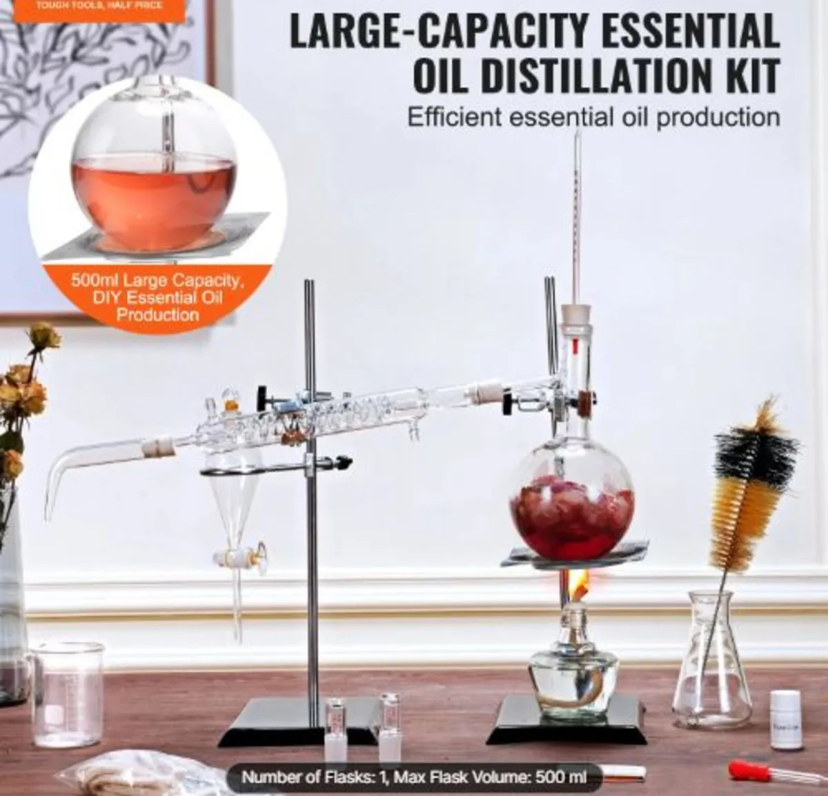 Essential Oil Distillation Kit, 500ml Distillation - Image 2