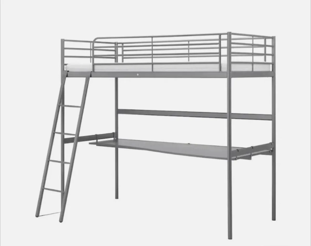 IKEA Loft Bed with Desk - Image 1