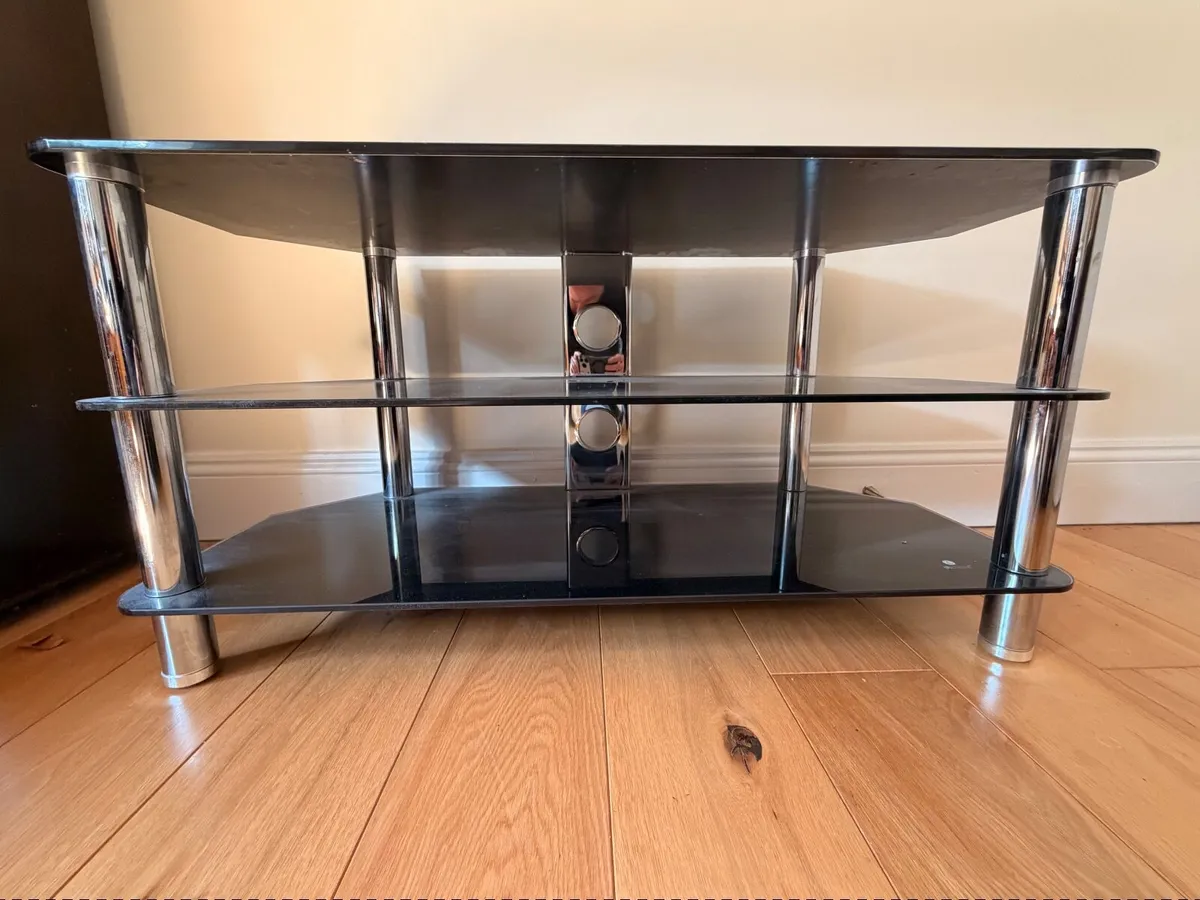 Black Glass TV Stand - Image 3
