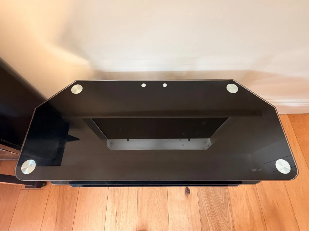 Black Glass TV Stand - Image 2