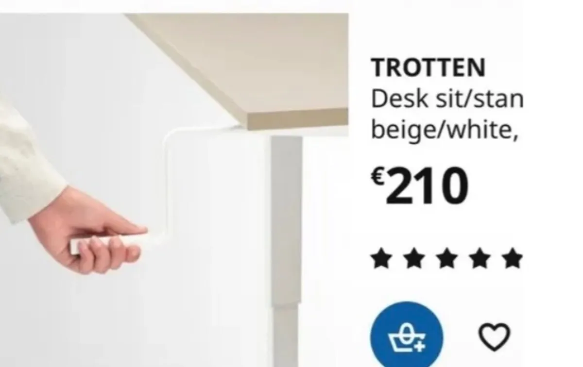 Seating / Standing IKEA desk - Great condition! - Image 4