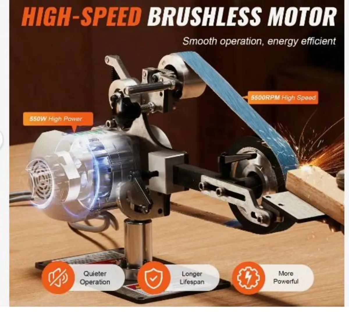 Belt Grinder Sander, 30 x 1-Inch Variable Speed - Image 2