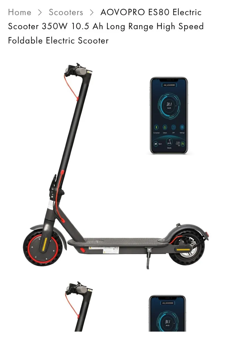 AOVOPRO ES80 Electric Scooter – Excellent Conditio - Image 2