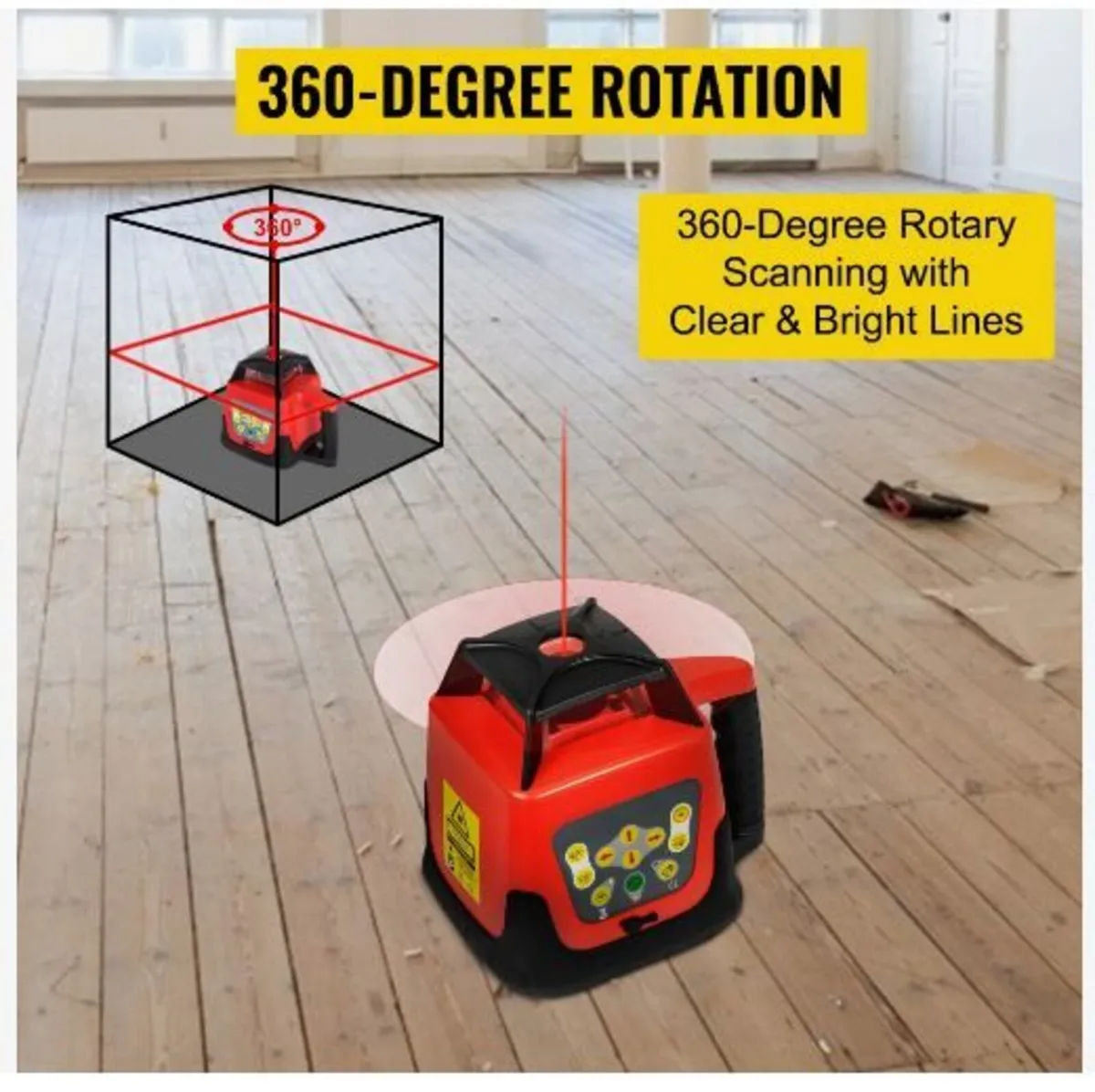 Red Rotary Laser Level Self Leveling Measuring - Image 2