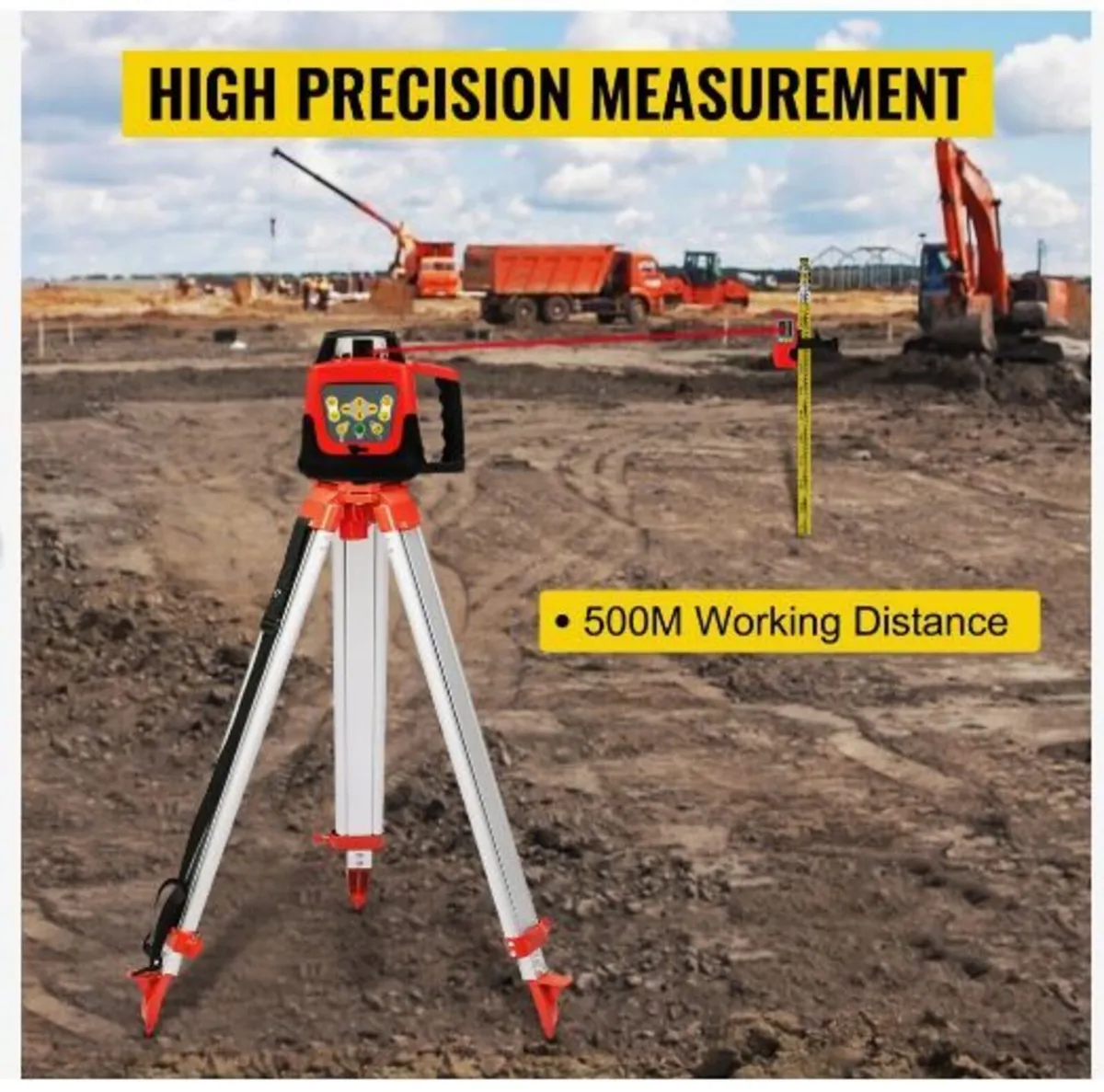 Red Rotary Laser Level Self Leveling Measuring - Image 3