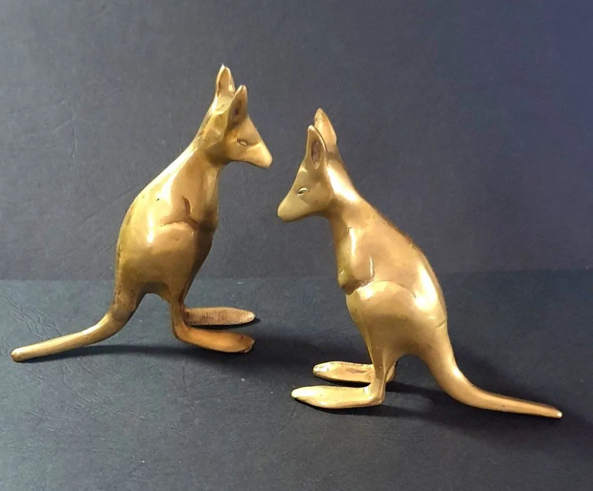 Pair Of Vintage Brass Kangaroo's (Bookends) - Image 2