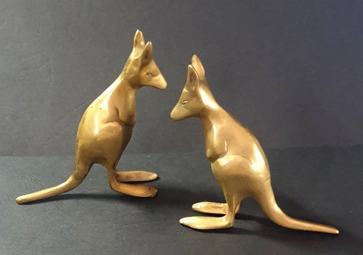 Pair Of Vintage Brass Kangaroo's (Bookends) - Image 3