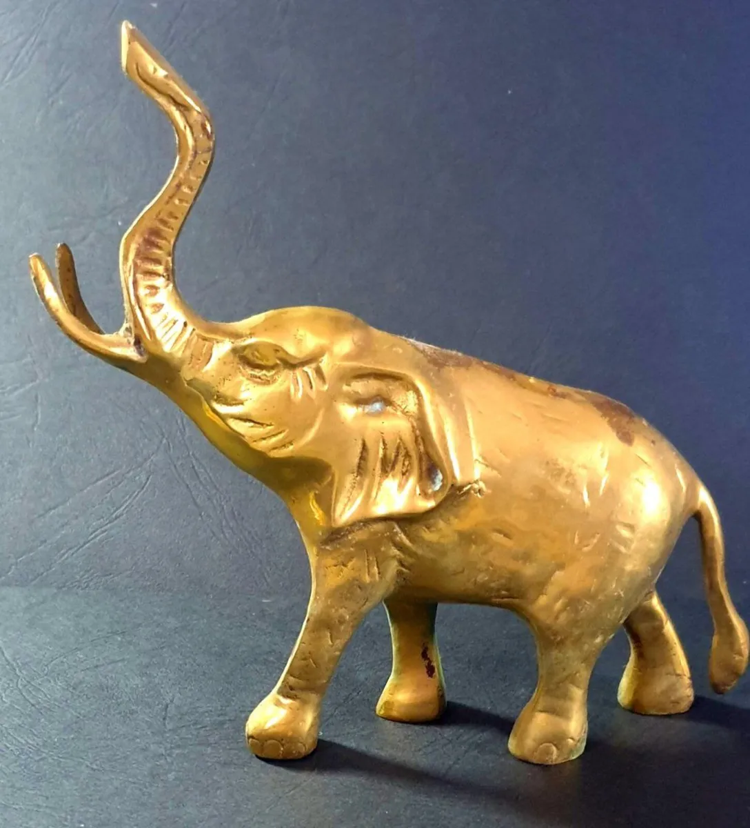 Vintage Brass Elephant - Image 1