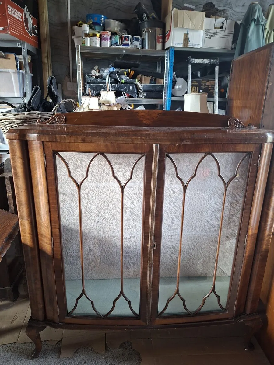 Antique Glass Display Cabinet - Image 1