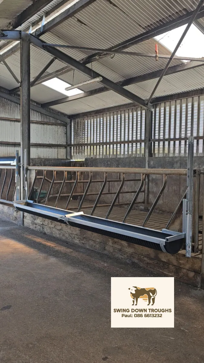 Swing Down Troughs, Fully Galvanised with Springs. - Image 3