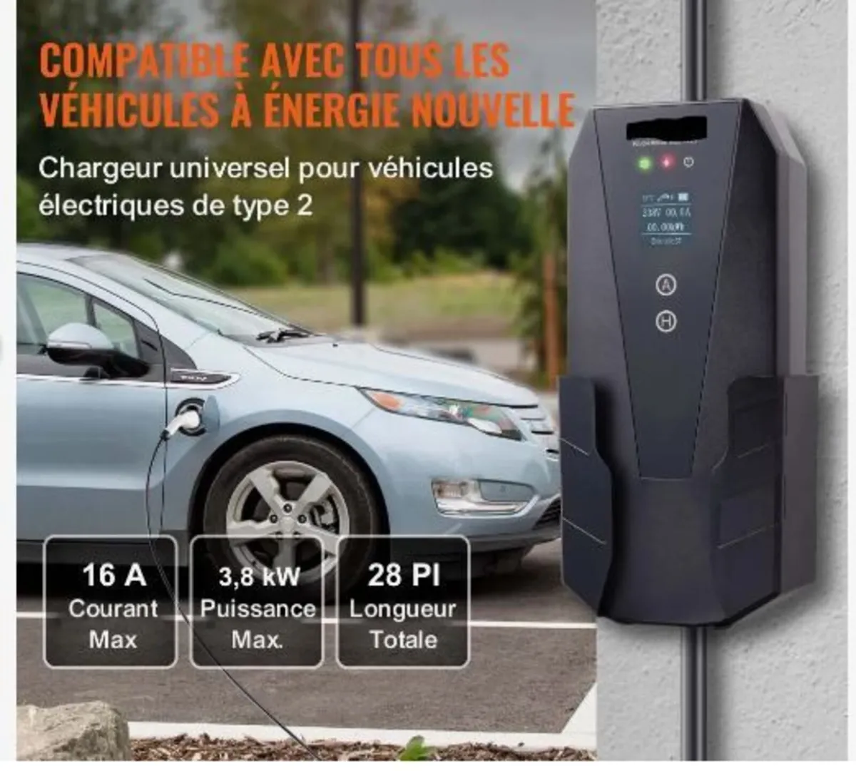 Portable EV Charger Type 2, 16A 3.7 kW - Image 3