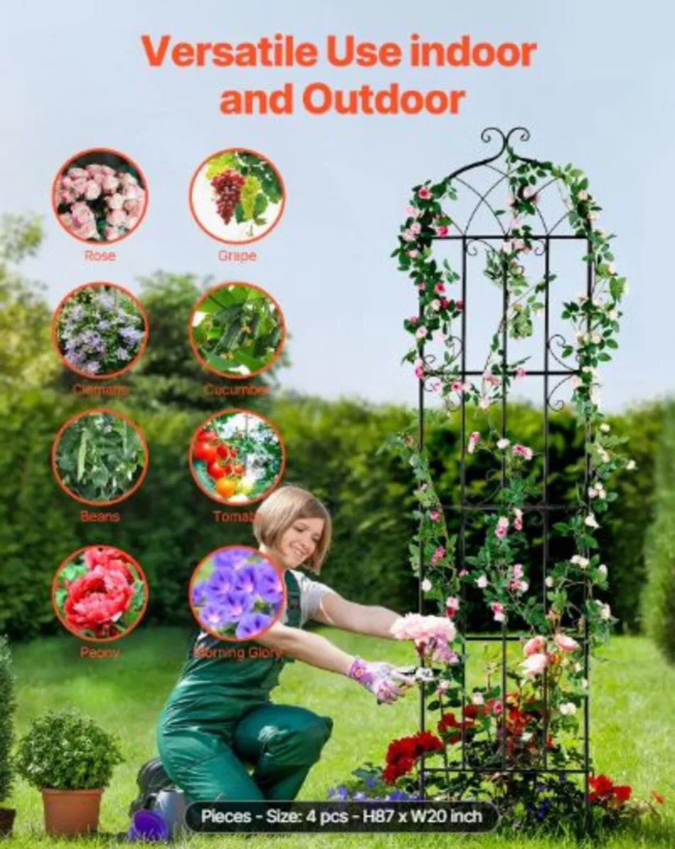 Garden Trellis for Climbing Plants,87x20 in,4pack - Image 3