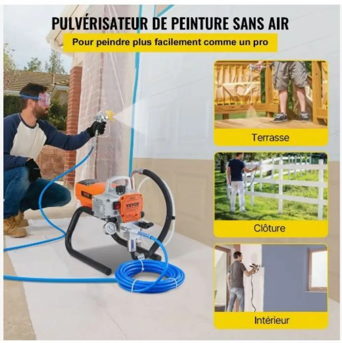 Pro Airless Wall Paint Sprayer, 1800W - Image 3