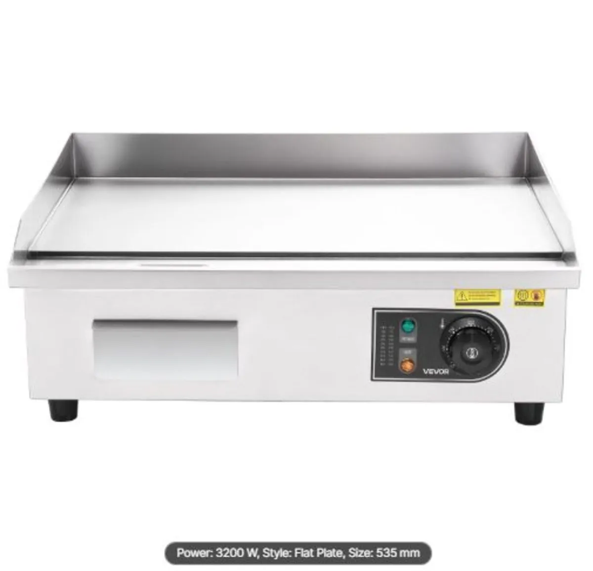 Commercial Electric Griddle, 535 x 300 mm, 3200W, - Image 3