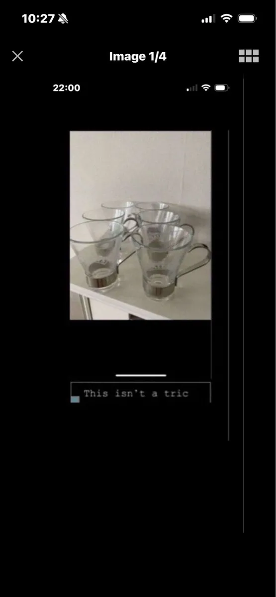 Rare Baileys Glasses With Metal Handles (6) - Image 3