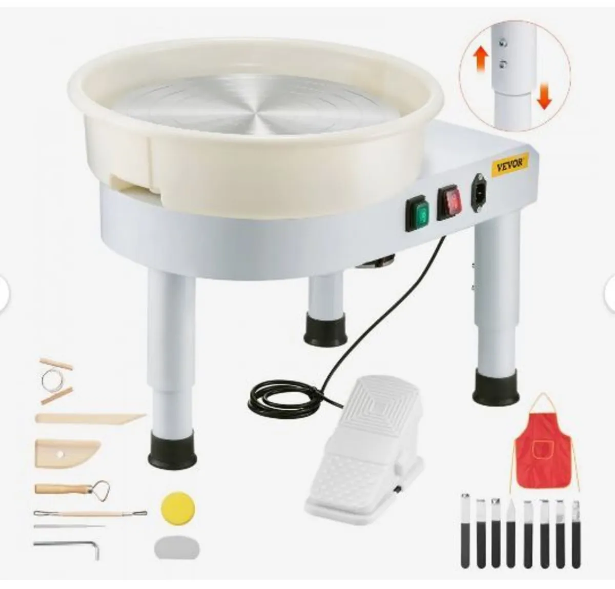 Pottery Wheel, 35 cm Ceramic Wheel Forming Machine - Image 2