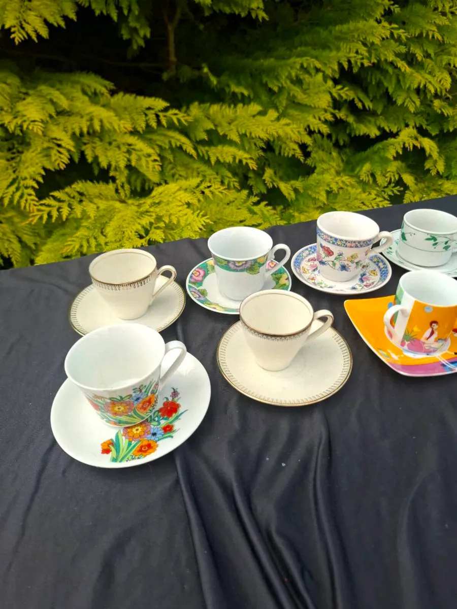 10 china espresso cups and saucers postage possibl - Image 2