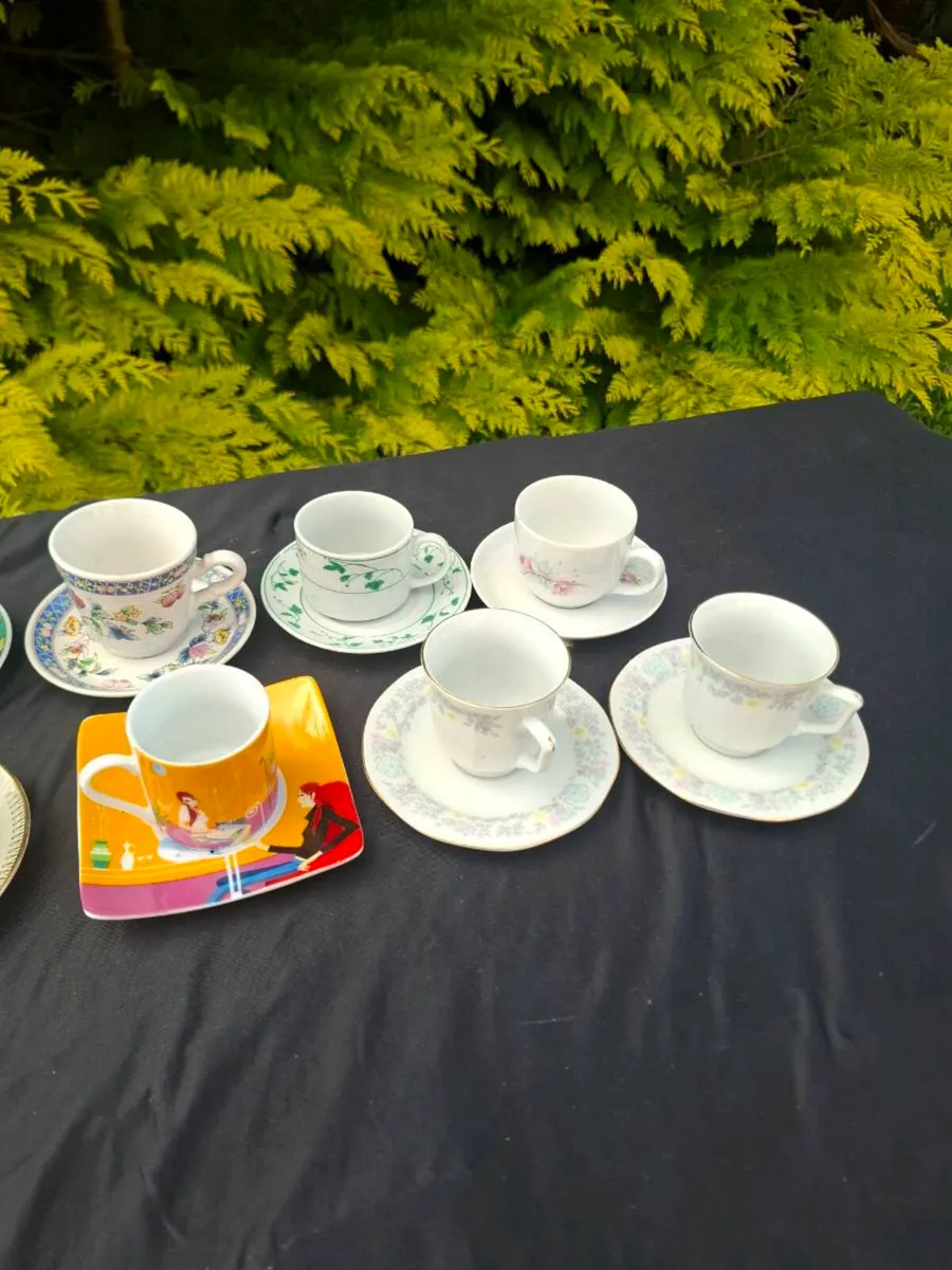10 china espresso cups and saucers postage possibl - Image 3
