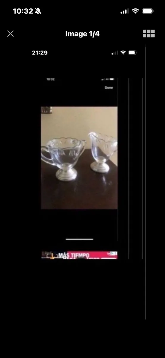 Antique Silver Weighted Milk & Sugar Bowls - Image 1
