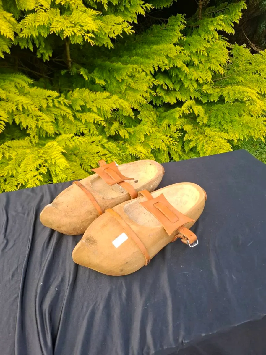 Old wood clogs postage possible - Image 1