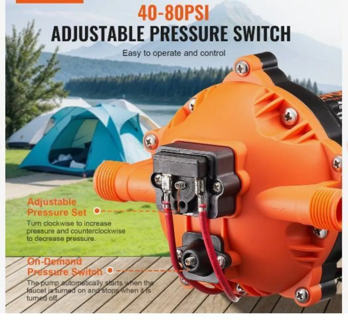 12V Diaphragm Pump, 5 GPM - Image 2