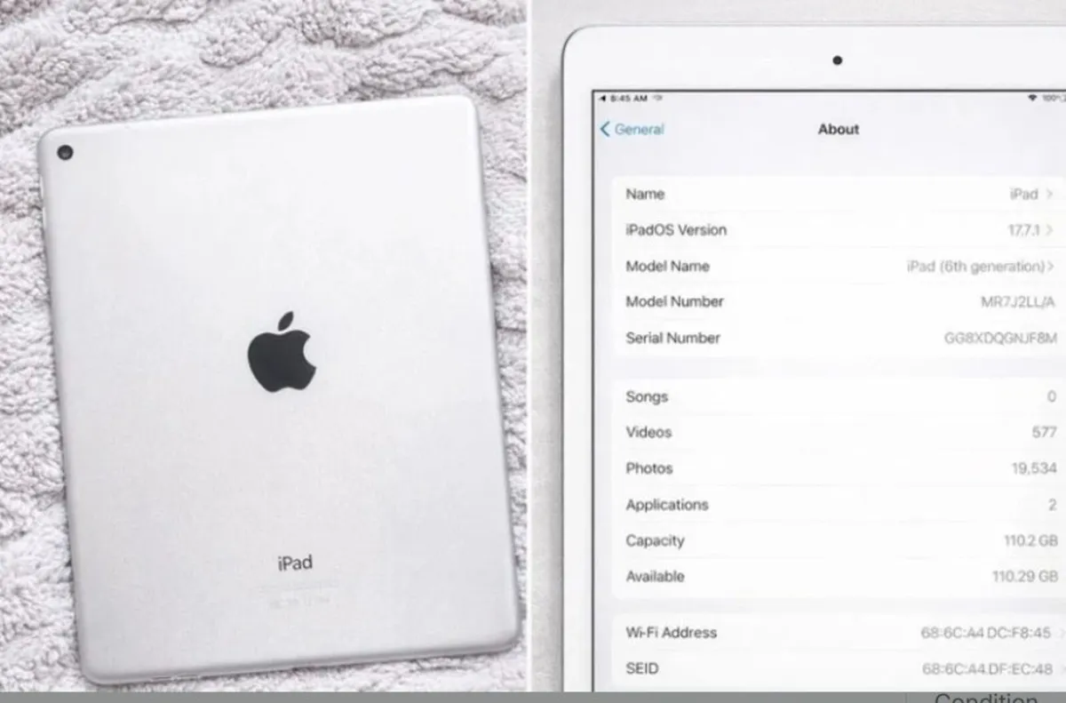 iPad 6th Generation, 128GB, Wi‑Fi model. - Image 1