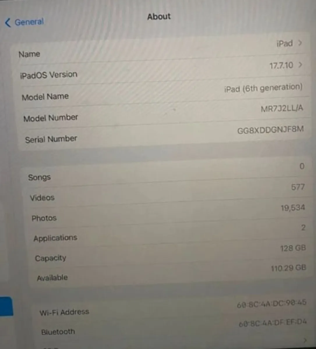 iPad 6th Generation, 128GB, Wi‑Fi model. - Image 2