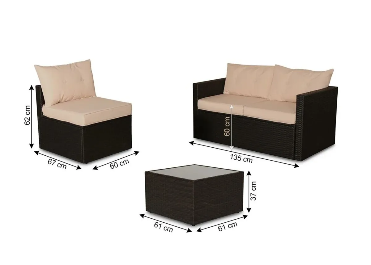 Florida Garden Rattan Sofa Set - Free Delivery - Image 4