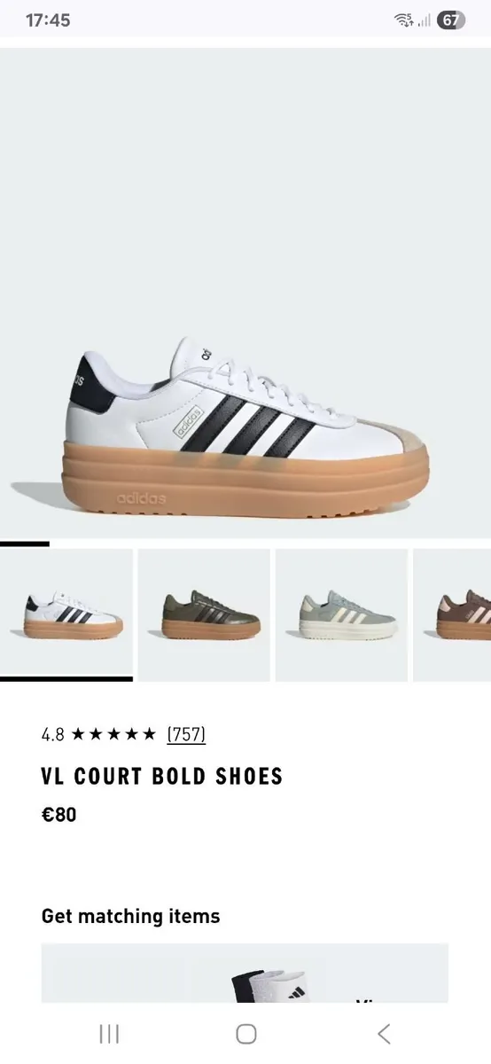 Adidas vl courts uk6  new in box - Image 1