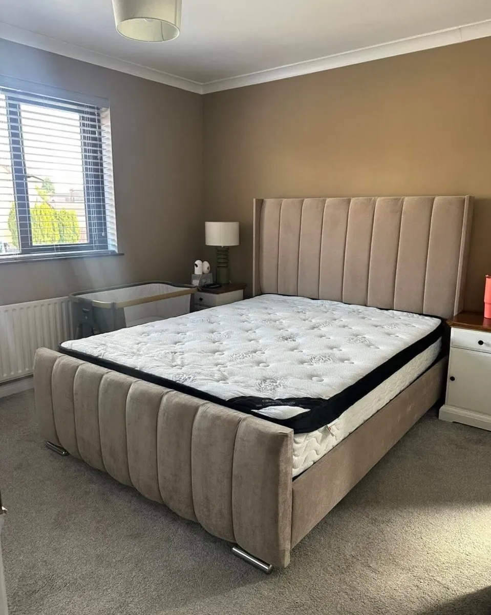 New Indiana Frame Beds With Memory Foam Mattress - Image 1