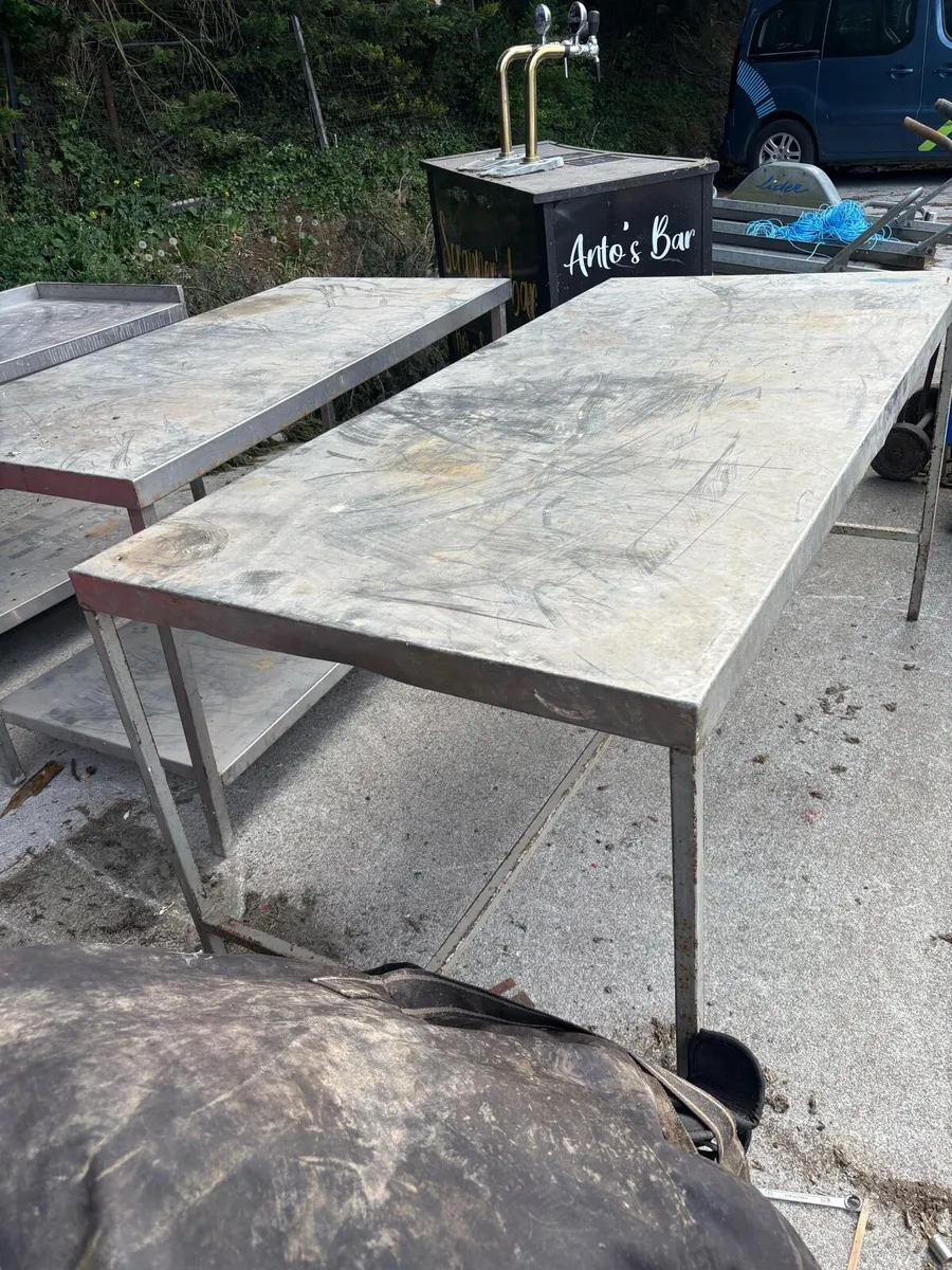 Stainless steel tables and sink - Image 2
